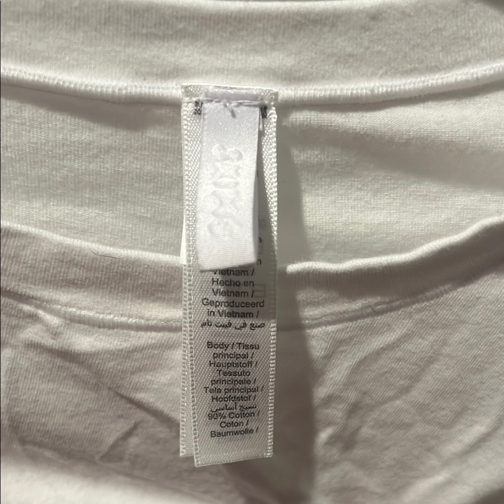 SKIMS Cream Fitted Cut Out Short Sleeve Tee - Picture 3 of 4